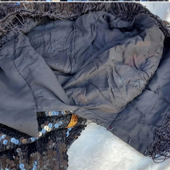 Vintage‎ Fringed sequin tunic S- M - Picture 5 of 12